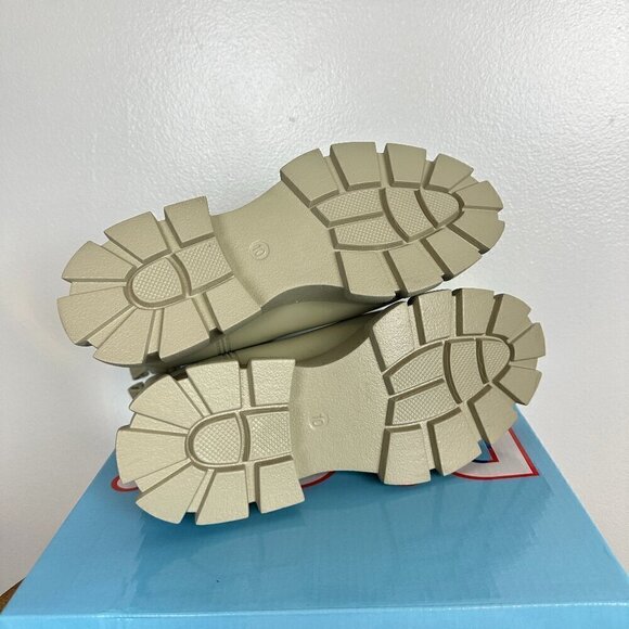 JEFFREY CAMPBELL Pleu Platform Lug Sole Chelsea Rain Boot Cream Size US 10 NWT - Picture 8 of 11